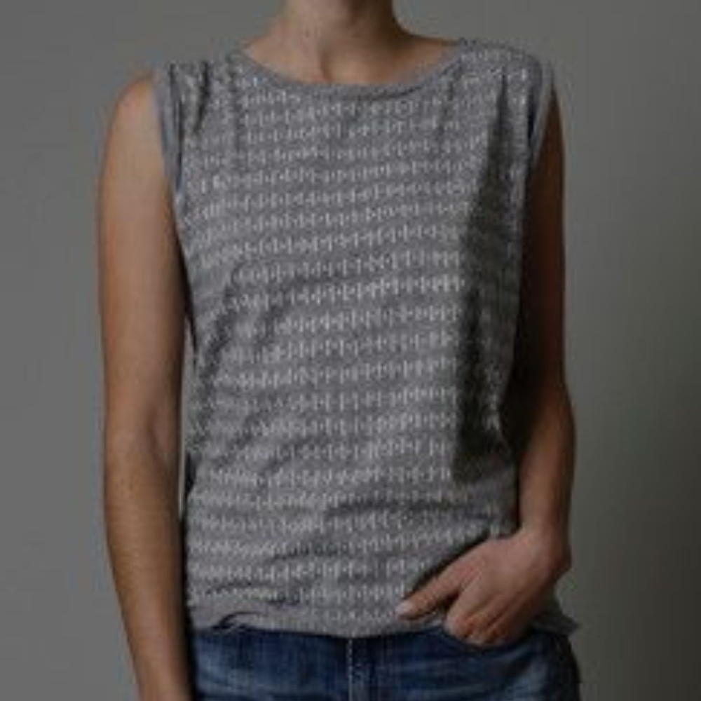 Calder Blake Shorthand Print Louise Tank - Size S